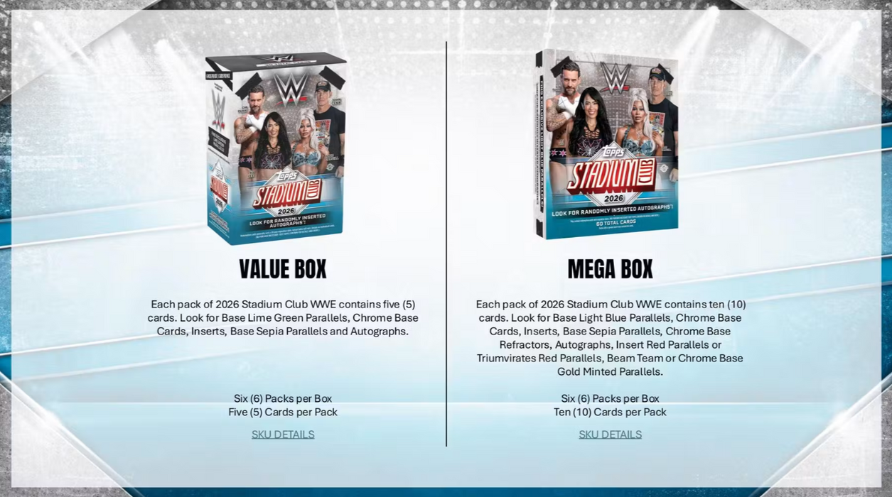 2026 Topps Stadium Club WWE Hobby Box (Pre-Order: October 23)
