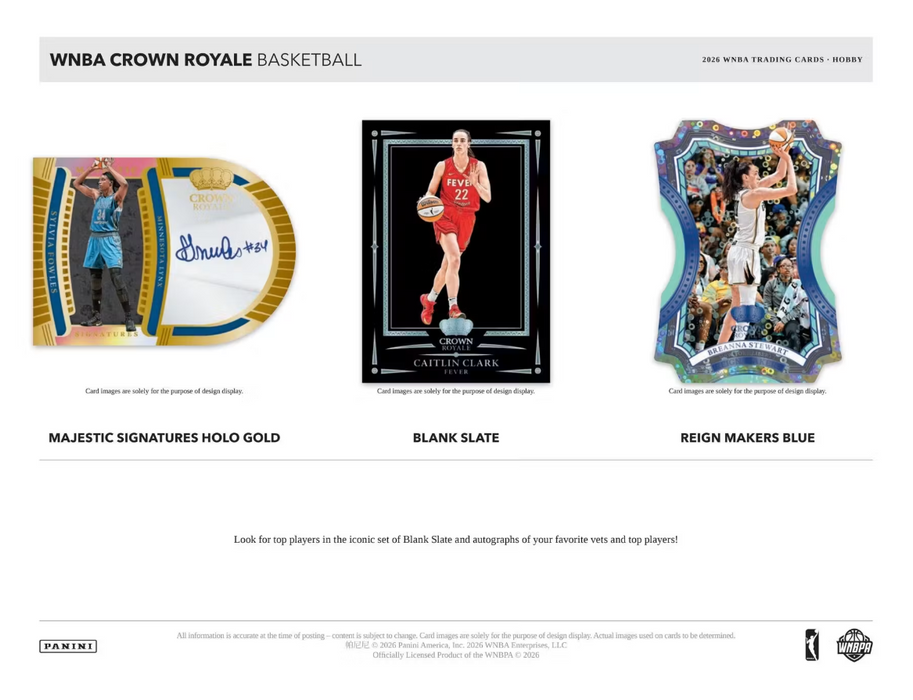 2026 Panini Crown Royale WNBA Basketball Hobby Box (Pre-Order: November 19)
