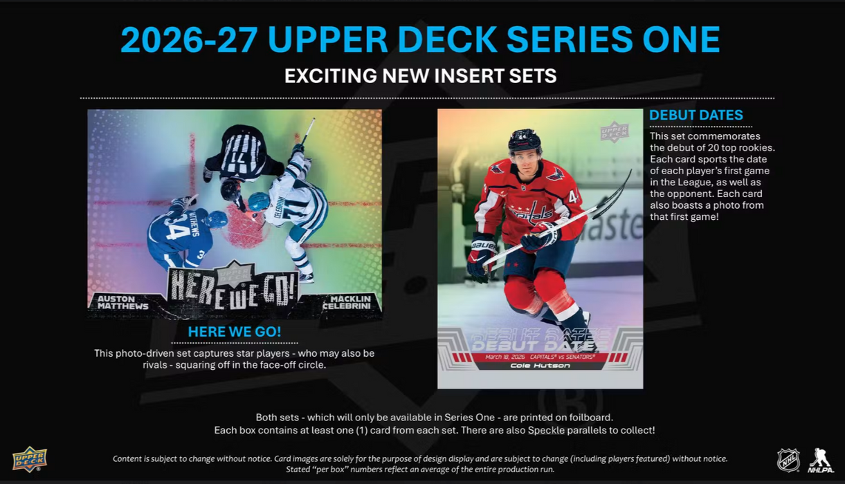 2026-27 Upper Deck Series 1 Hockey Hobby Box
