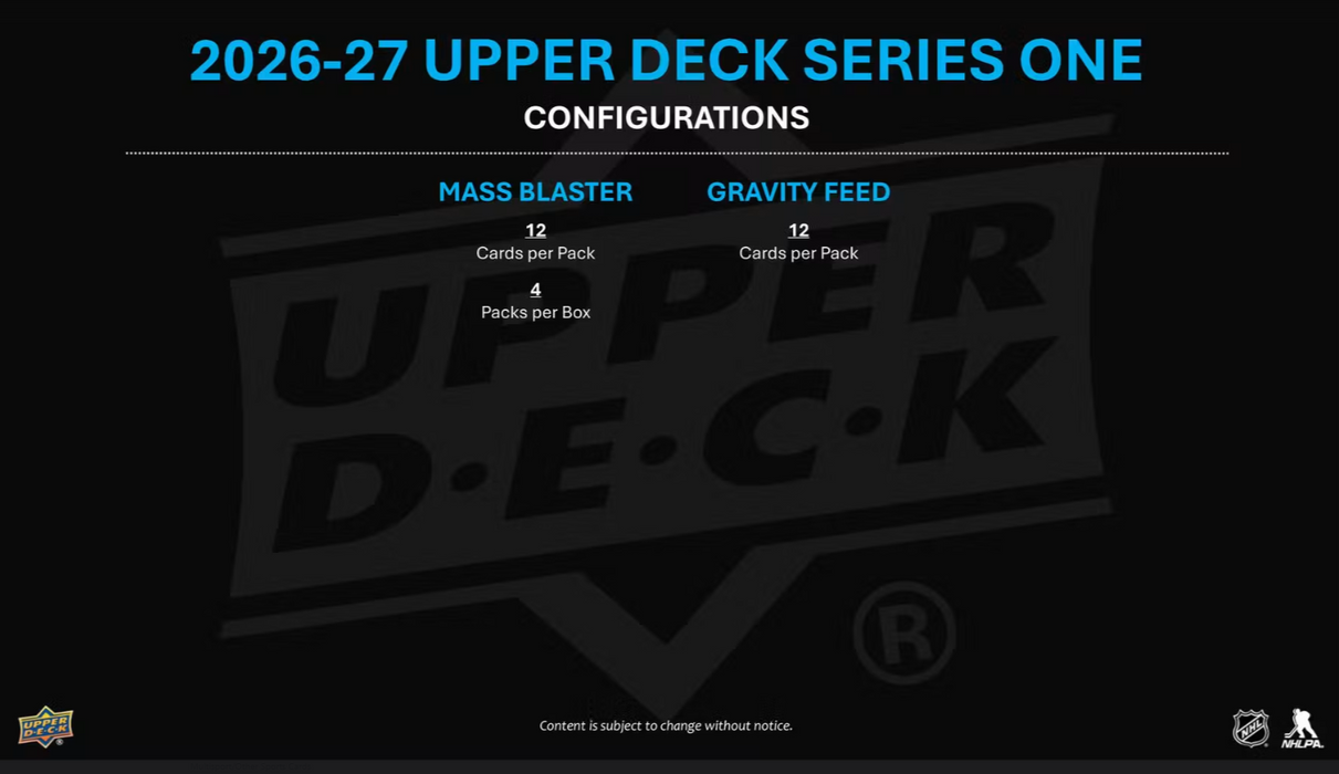 2026-27 Upper Deck Series 1 Hockey Blaster Value Box