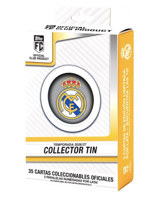 2026-27 Topps Real Madrid Soccer Collector Tin (Pre-Order: November 30, 4 pm)