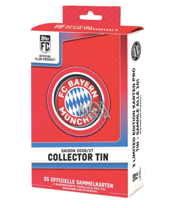 2026-27 Topps FC Bayern Munich Soccer Collector Tin (Pre-Order: November 30, 4 pm)