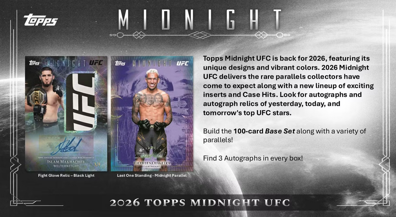 2026 Topps Midnight UFC Hobby Box
