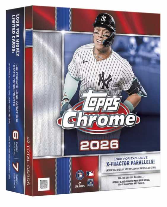 2026 Topps Chrome Baseball Mega Box (Pre-Order: July 22)