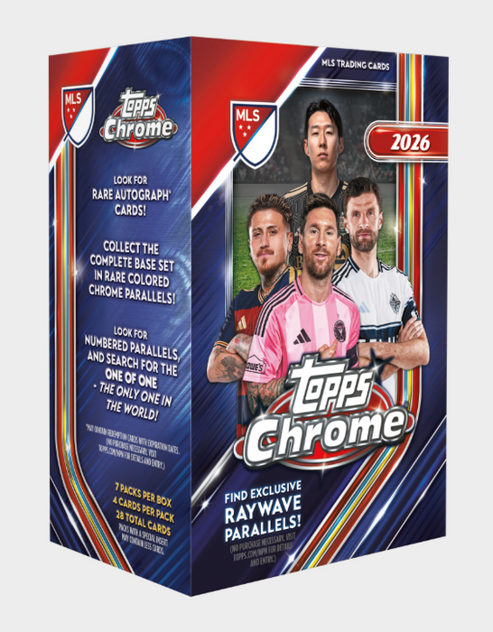 2026 Topps Chrome Major League Soccer MLS Value Box (Pre-Order: September 10)