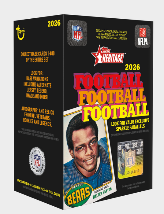 2026 Topps Heritage Football Value Blaster Box (Pre-Order: October 21)
