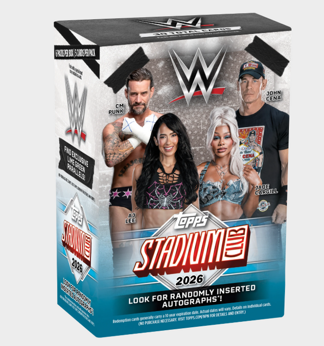 2026 Topps Stadium Club WWE Value Blaster Box (Pre-Order: October 23)