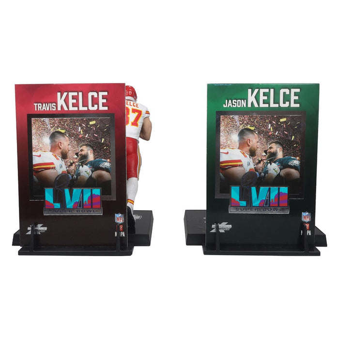 2024 NFL SportsPicks Travis Kelce and Jason Kelce 7-Inch Scale Posed Figure 2-Pack