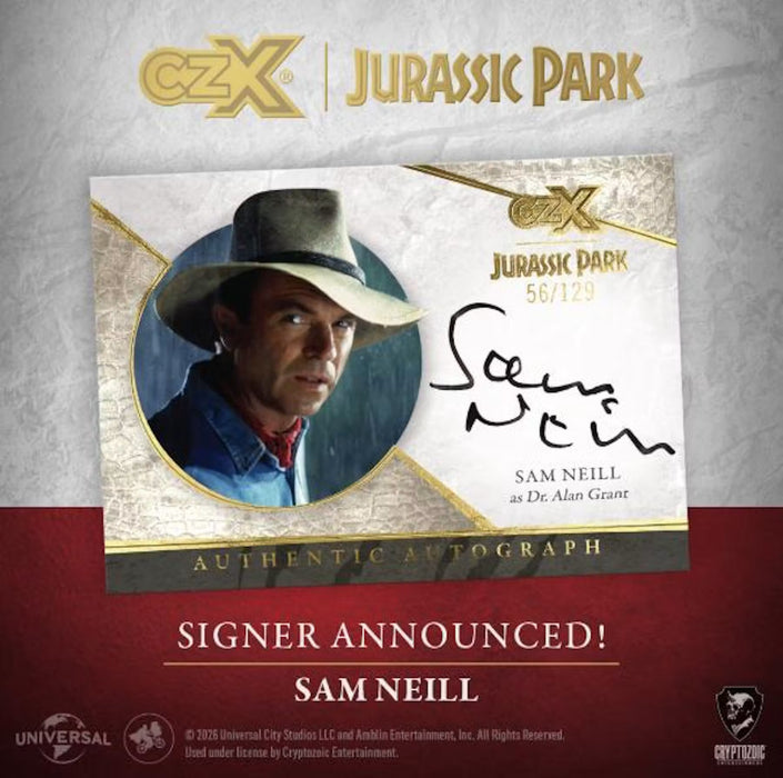 2025 Cryptozoic CZX Jurassic Park Hobby Box