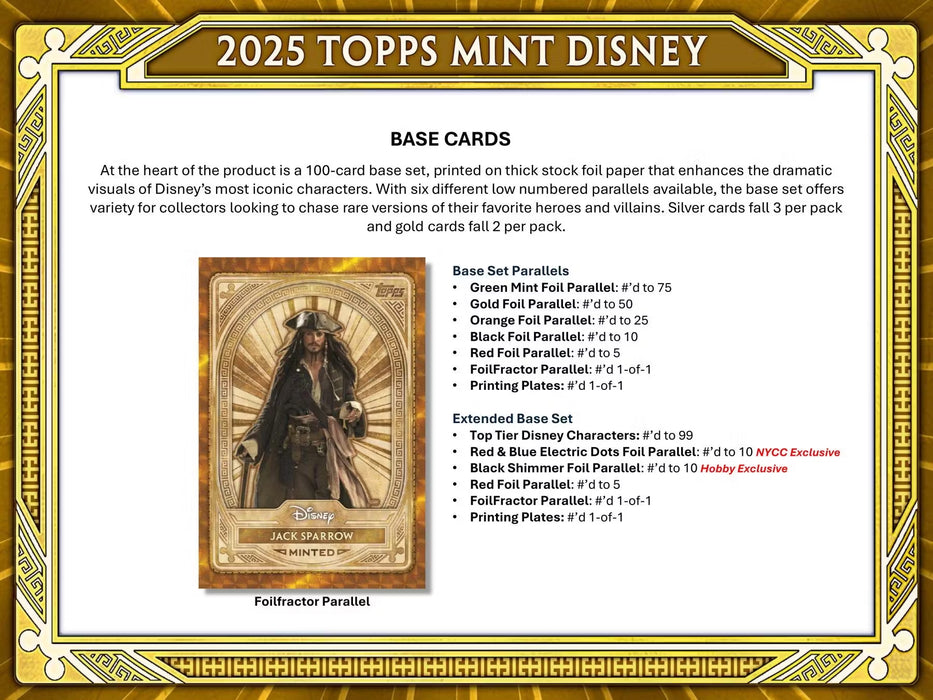 2025 Topps Disney Mint Hobby Box