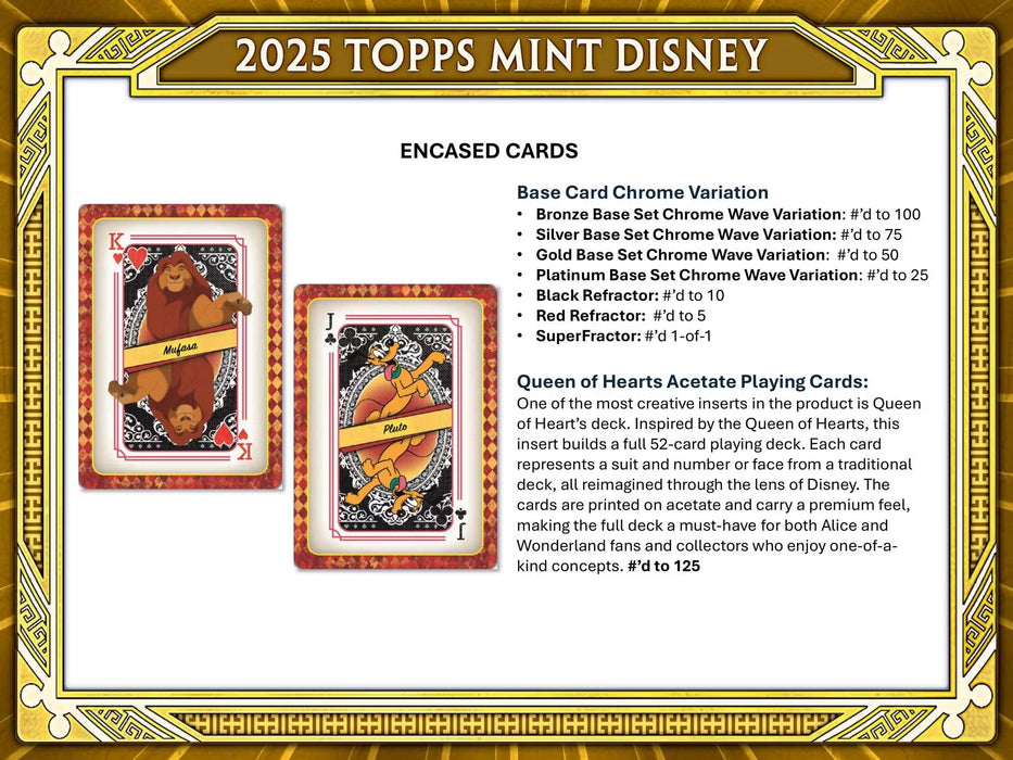 2025 Topps Disney Mint Hobby Box