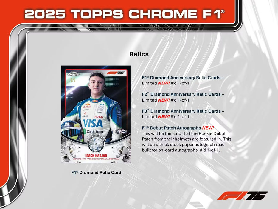 2025 Topps Chrome Formula 1 F1 Racing Hobby Box