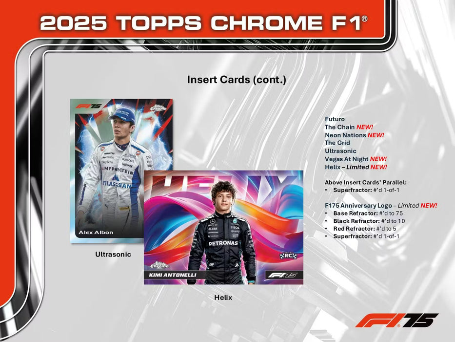 2025 Topps Chrome Formula 1 F1 Racing Hobby Box