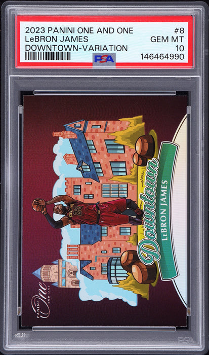 2023 Panini One And One Downtown #8 Lebron James Downtown-Variation PSA 10