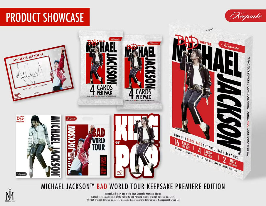 2025 Michael Jackson Bad World Tour Keepsake Premiere Edition Hobby Box