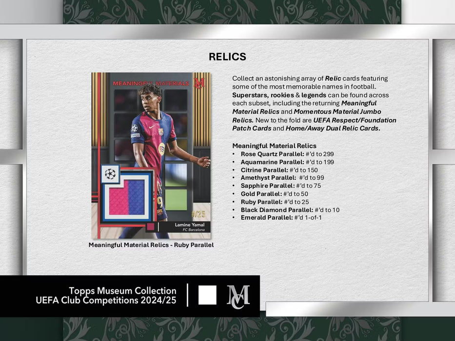 2024/25 Topps UEFA Club Competitions Museum Collection Soccer Hobby Box