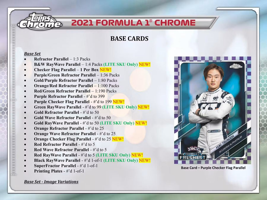 2021 Topps Formula 1 Chrome Hobby Lite Box