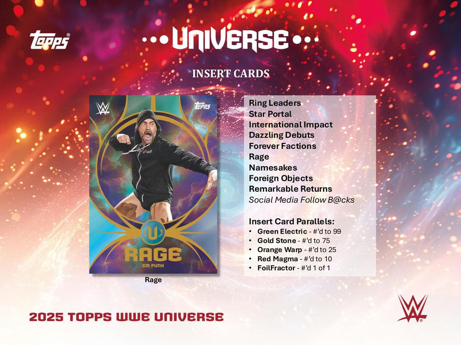 2025 Topps WWE Universe Wrestling Hobby Box (Pre-Order: February 27)